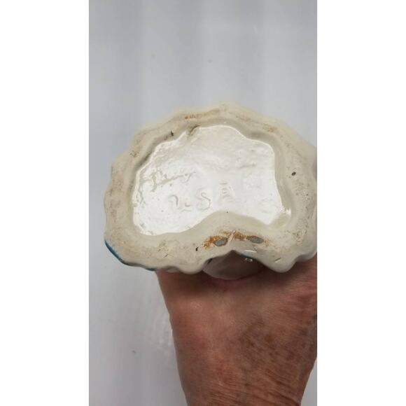 Vintage Head Vase Lady Planter, Glamor Girl Design No 2, White Pink BLue, 1950's - Picture 8 of 9